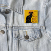 Theophile Steinlen - Le Chat Noir Vierkante Button 5,1 Cm (In situ)