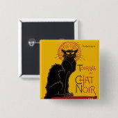 Theophile Steinlen - Le Chat Noir Vierkante Button 5,1 Cm (Voorkant /achterkant)