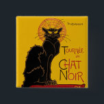 Theophile Steinlen - Le Chat Noir Vierkante Button 5,1 Cm<br><div class="desc">Vintage poster voor een rondleiding van Le Chat Noir (Black Cat) - Theophile Alexandre Steinlen, 1896</div>