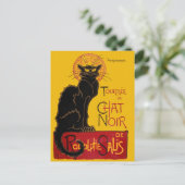 Theophile Steinlen - Le Chat Noir Vintage Briefkaart (Staand voorkant)