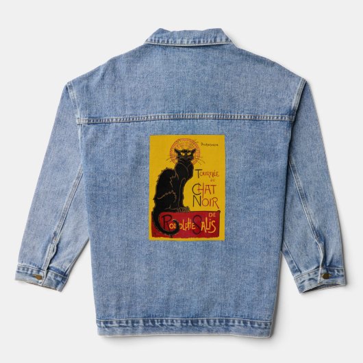 Theophile Steinlen - Le Chat Noir Vintage Denim Jacket (Achterkant)
