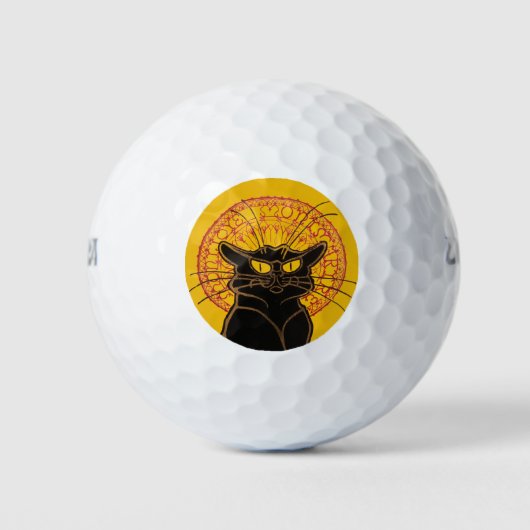 Theophile Steinlen - Le Chat Noir Vintage Golfballen (Voorkant)