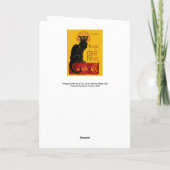 Theophile Steinlen - Le Chat Noir Vintage Kaart (Achterkant)