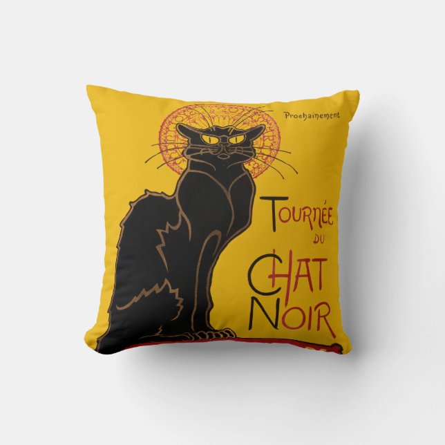 Theophile Steinlen - Le Chat Noir Vintage Kussen (Voorkant)