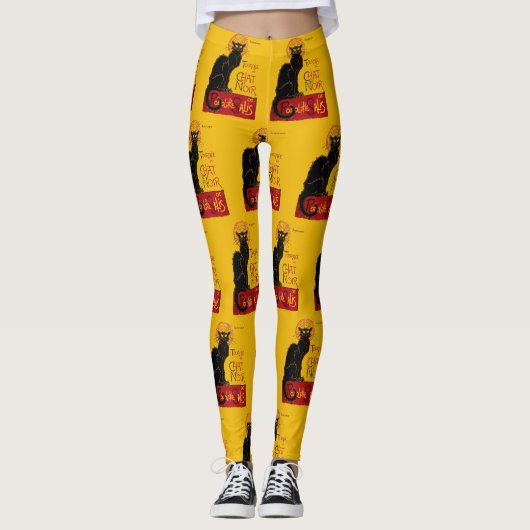 Theophile Steinlen - Le Chat Noir Vintage Leggings (Voorkant)