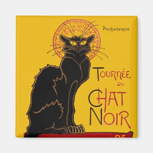 Theophile Steinlen - Le Chat Noir Vintage Magneet (Voorkant)