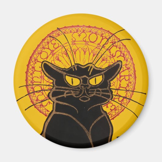 Theophile Steinlen - Le Chat Noir Vintage Magneet (Voorkant)