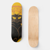 Theophile Steinlen - Le Chat Noir Vintage Persoonlijk Skateboard (Voorkant)