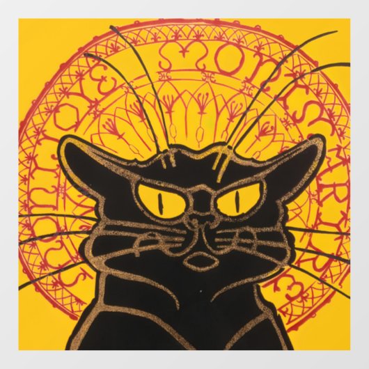 Theophile Steinlen - Le Chat Noir Vintage Raamsticker (Vel)
