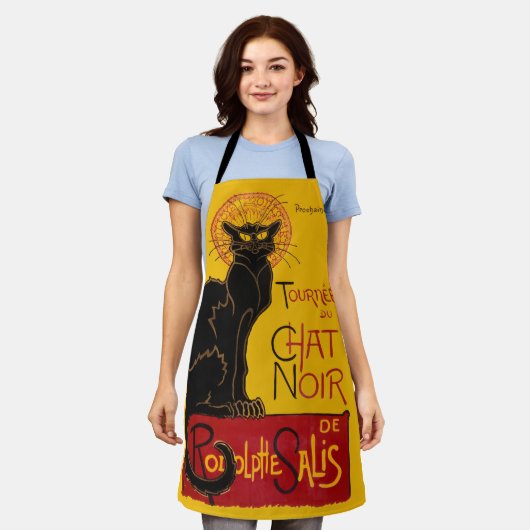 Theophile Steinlen - Le Chat Noir Vintage Schort (Gedragen)