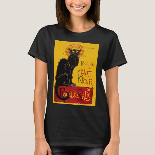 Theophile Steinlen - Le Chat Noir Vintage T-shirt (Voorkant)