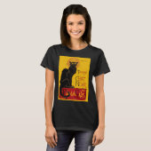 Theophile Steinlen - Le Chat Noir Vintage T-shirt (Voorkant volledig)