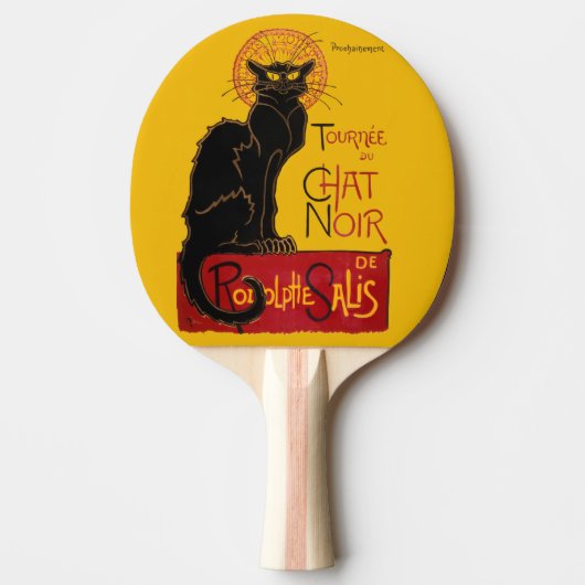Theophile Steinlen - Le Chat Noir Vintage Tafeltennisbatje (Voorkant)