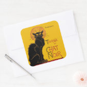 Theophile Steinlen - Le Chat Noir Vintage Vierkante Sticker (Envelop)