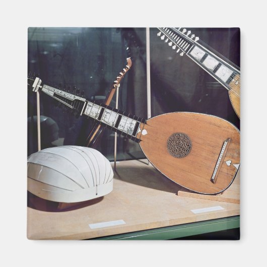 Theorbo, 1637 magneet (Voorkant)