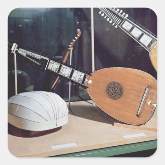 Theorbo, 1637 vierkante sticker (Voorkant)