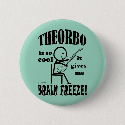 Theorbo, Brain Freeze Ronde Button 5,7 Cm (Voorkant)