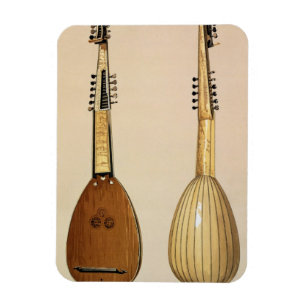 Theorbo, gemaakt door Giovanni Krebar, Padua, 1629 Magneet