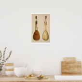 Theorbo, gemaakt door Giovanni Krebar, Padua, 1629 Poster (Keuken)