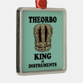 Theorbo King of Instruments Metalen Ornament (Rechts)