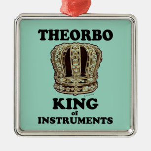 Theorbo King of Instruments Metalen Ornament