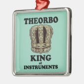 Theorbo King of Instruments Metalen Ornament (Links)