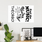 Theorbo voelt de muziek poster (Thuiskantoor)