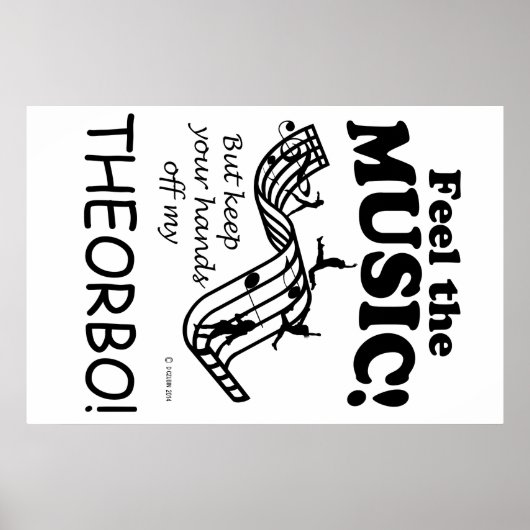 Theorbo voelt de muziek poster (Voorkant)