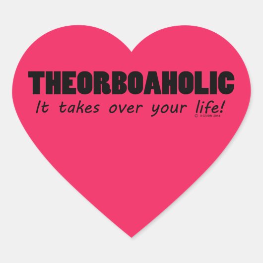 Theorbofolic Life Heart Sticker (Voorkant)