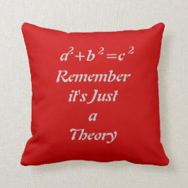 Theoretische stelling van Pythagorea grappige rode Kussen