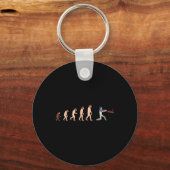 Theorie van evolutie cricketspeler grappig sleutelhanger (Voorkant)