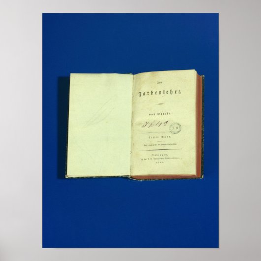 Theorie van kleuren, 1810 poster (Voorkant)
