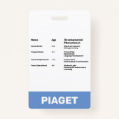 Theoristen inzake kinderontwikkeling bij kinderen badge (Achterkant)