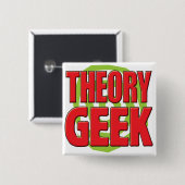 Theory Geek Vierkante Button 5,1 Cm (Voorkant /achterkant)