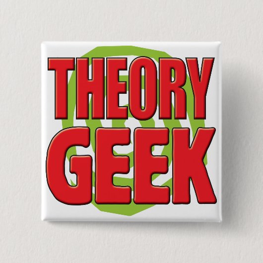Theory Geek Vierkante Button 5,1 Cm (Voorkant)