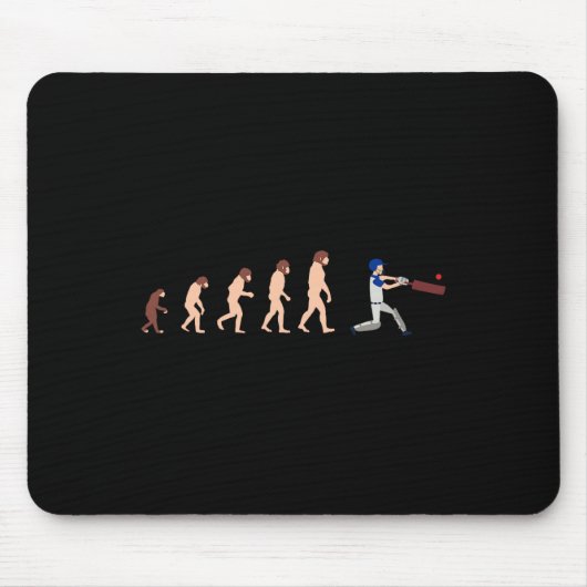 Theory Of Evolution Cricket Player Funny Muismat (Voorkant)