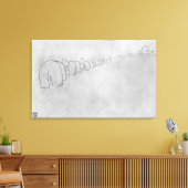 Theory van Elephants, 1896 Canvas Afdruk (Insitu (Woonkamer))