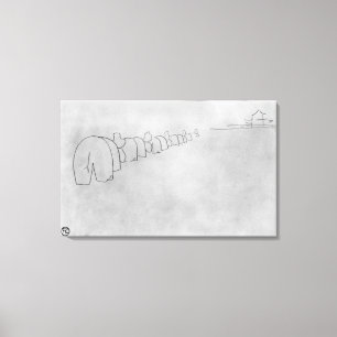 Theory van Elephants, 1896 Canvas Afdruk