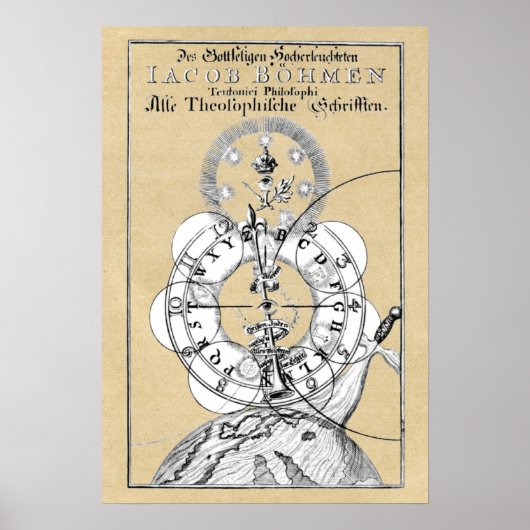 Theosofische schrijfkunst van Jacob Boehme Poster (Voorkant)