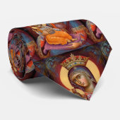 Theotkos Mary Holding Baby Jesus Stropdas (Opgerold)