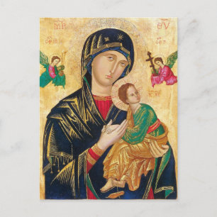 Theotokos Baby Jesus and Angels Icon Briefkaart