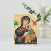 Theotokos Baby Jesus and Angels Icon Briefkaart (Staand voorkant)