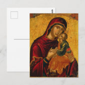 Theotokos Baby orthodox Christelijk icoon Briefkaart (Voorkant / Achterkant)