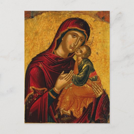 Theotokos Baby orthodox Christelijk icoon Briefkaart (Voorkant)
