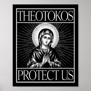 Theotokos beschermen ons orthodox Christelijke Mar Poster
