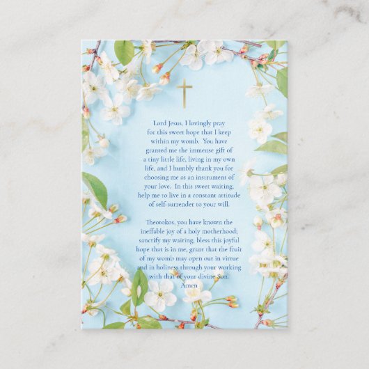 Theotokos Christ Zwangerschap Gebed Kaart Plaatskaartje (Voorkant)