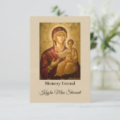 Theotokos Christelijk Kind Orthodox Christelijk Ge Bedankkaart (Staand voorkant)