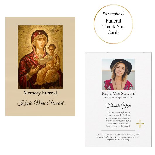 Theotokos Christelijk Kind Orthodox Christelijk Ge Bedankkaart