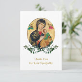 Theotokos Christelijk Kind Orthodoxe Christelijke Bedankkaart (Staand voorkant)