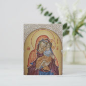 Theotokos Christus Kind Oosters-orthodox icoon Briefkaart (Staand voorkant)